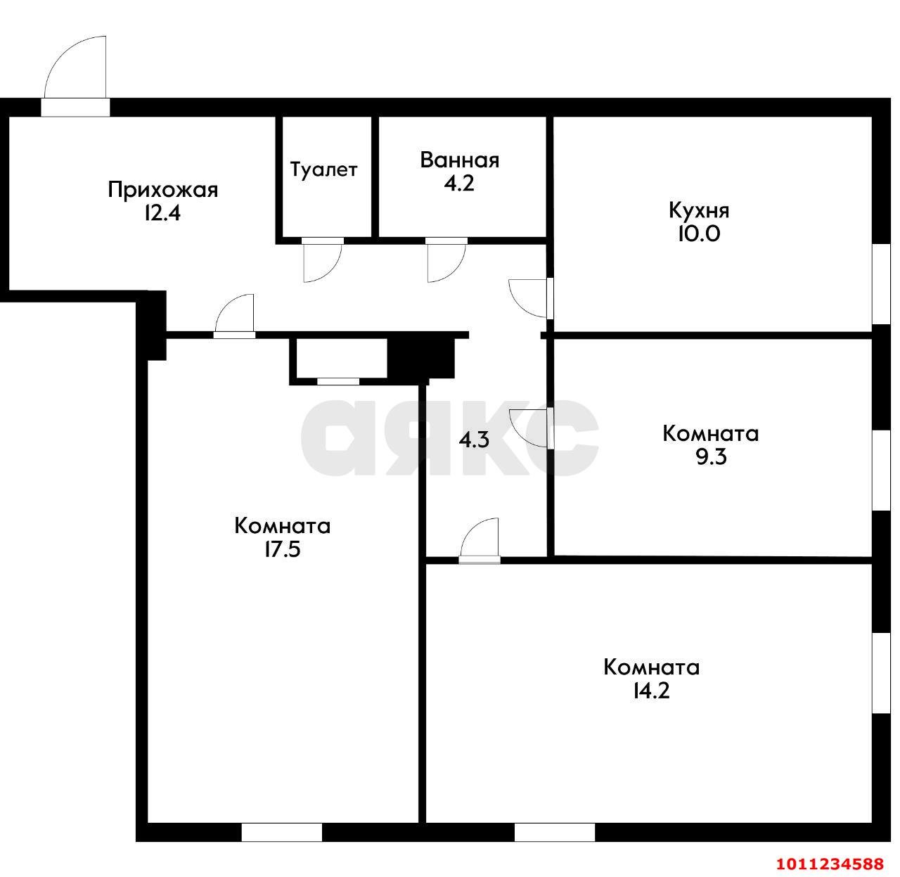 Фото №18: 3-комнатная квартира 73 м² - Краснодар, Центральный внутригородской округ, ул. Красная, 204