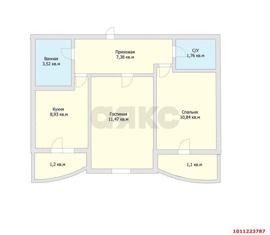 Фото №2: 2-комнатная квартира 46 м² - Краснодар, имени Петра Метальникова, ул. Петра Метальникова, 36