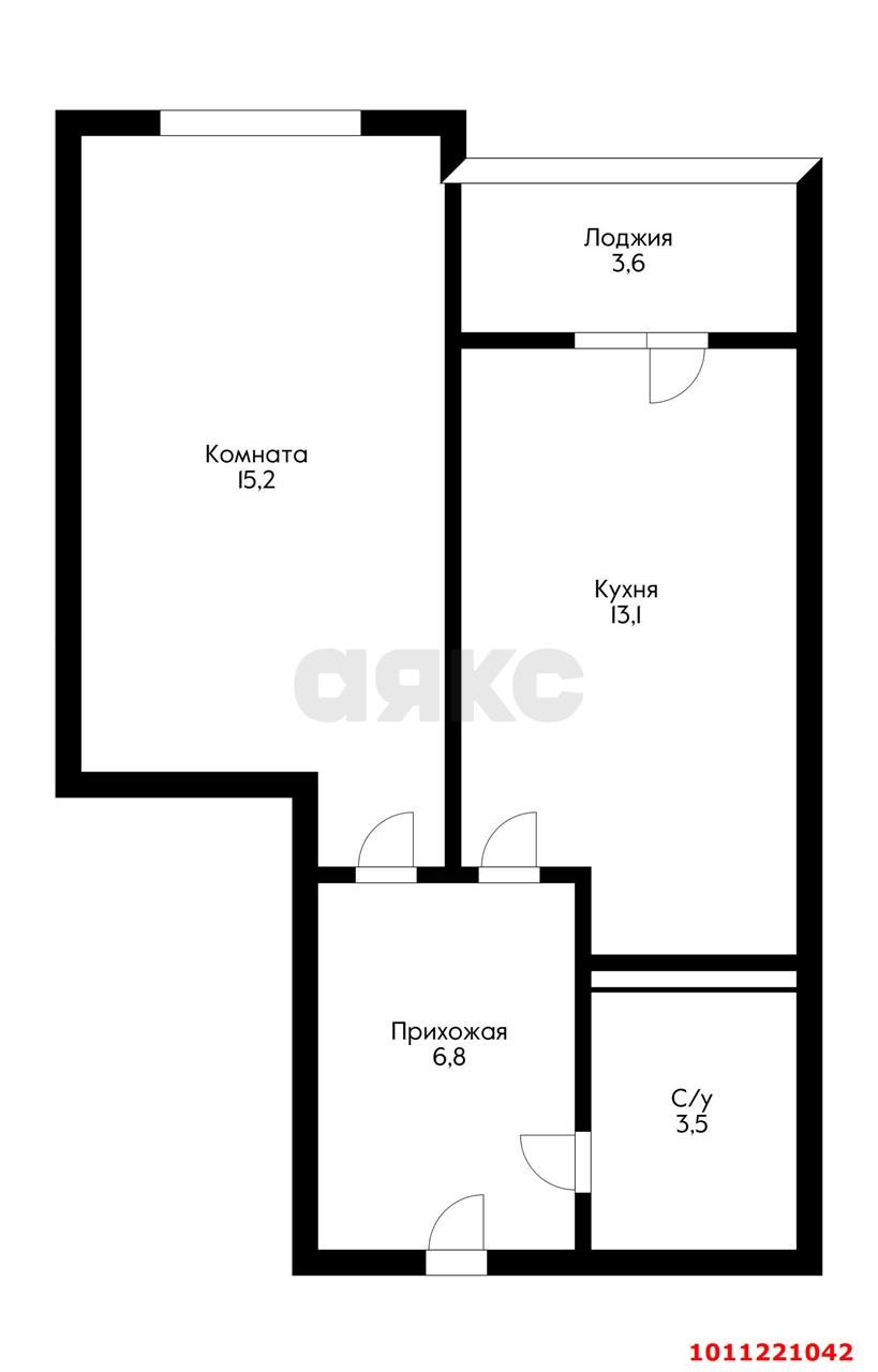 Фото №3: 1-комнатная квартира 41 м² - Краснодар, жилой комплекс Цветы, ул. Круговая, 4Вк7