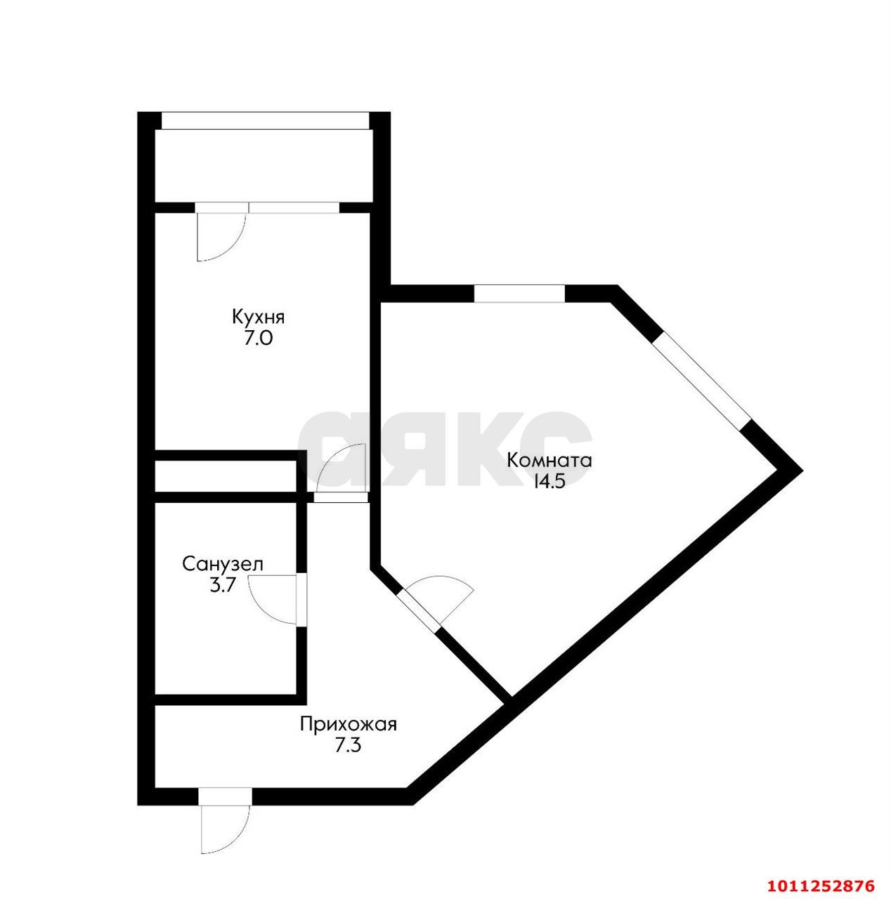 Фото №4: 1-комнатная квартира 36 м² - Краснодар, Молодёжный, ул. Дубравная, 1