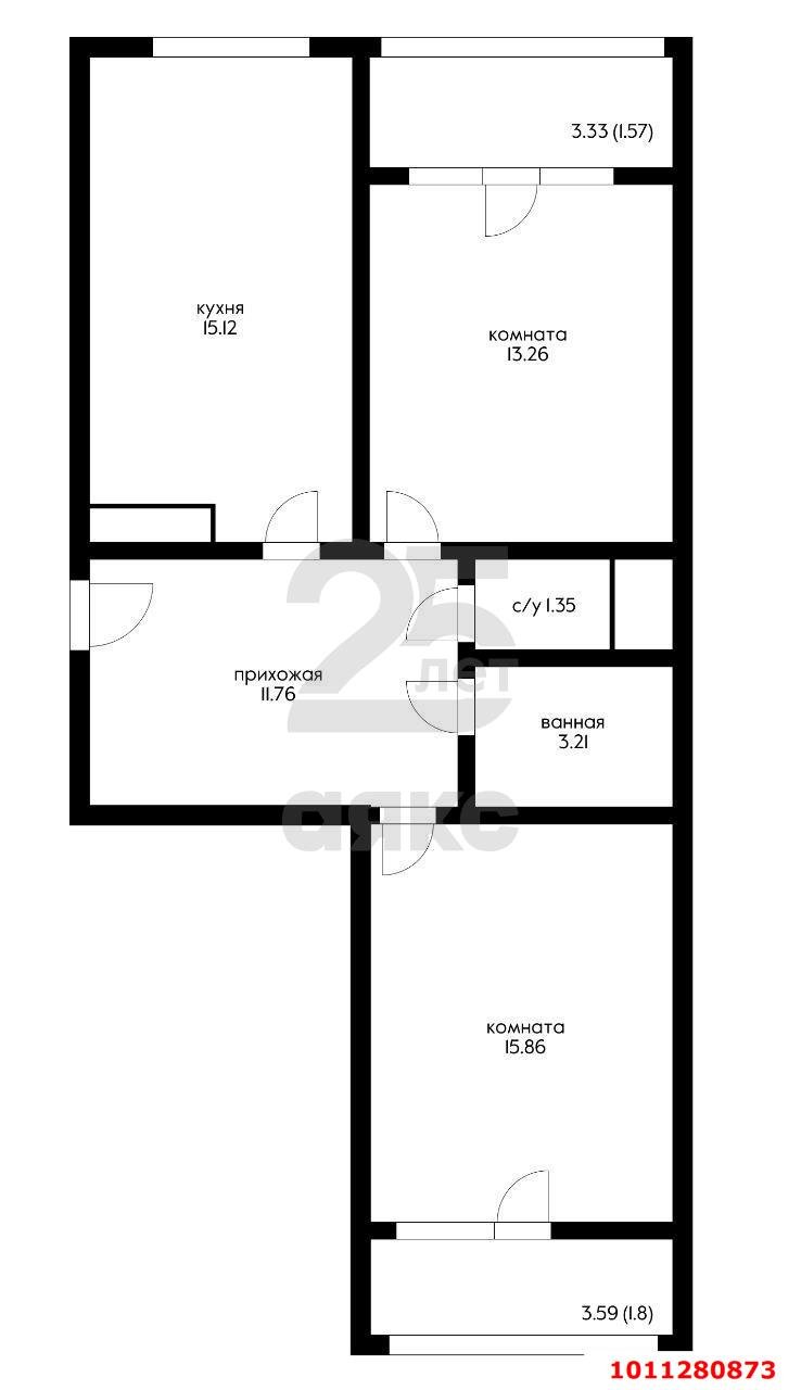 Фото №17: 2-комнатная квартира 70 м² - Краснодар, Школьный, ул. Школьная, 1