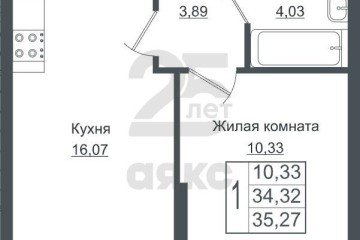 Фото №5: 1-комнатная квартира 35 м² - Краснодар, мкр. жилой комплекс Мой Город, ул. Западный Обход, 39/1к7