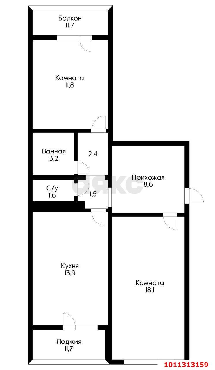 Фото №15: 2-комнатная квартира 61 м² - Краснодар, Пашковский, ул. Евдокии Бершанской, 412