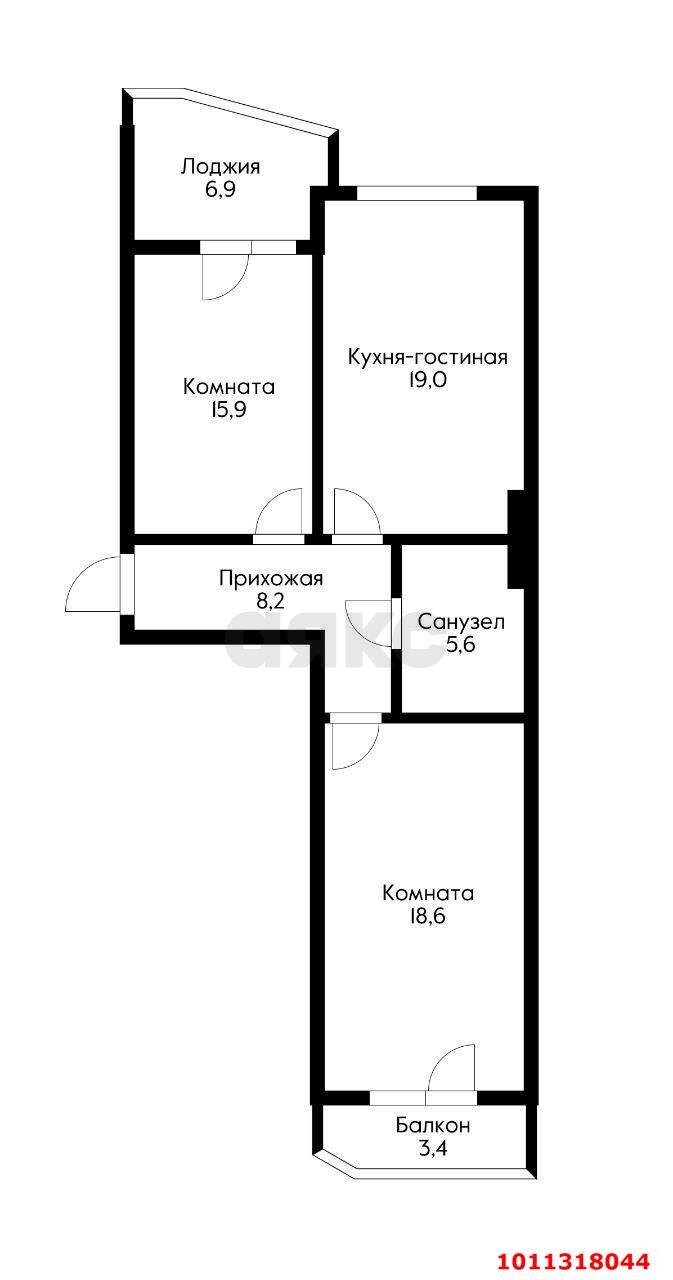 Фото №11: 2-комнатная квартира 67 м² - Краснодар, Догма Парк, ул. Марины Цветаевой, 15