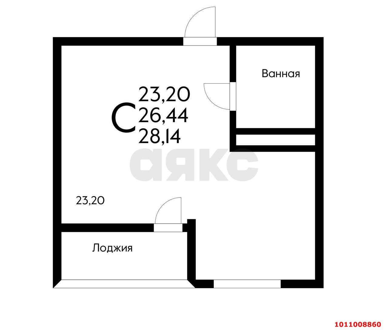 Фото №5: Студия 28 м² - Краснодар, Светлоград, ул. Красных Партизан, 1/3к1