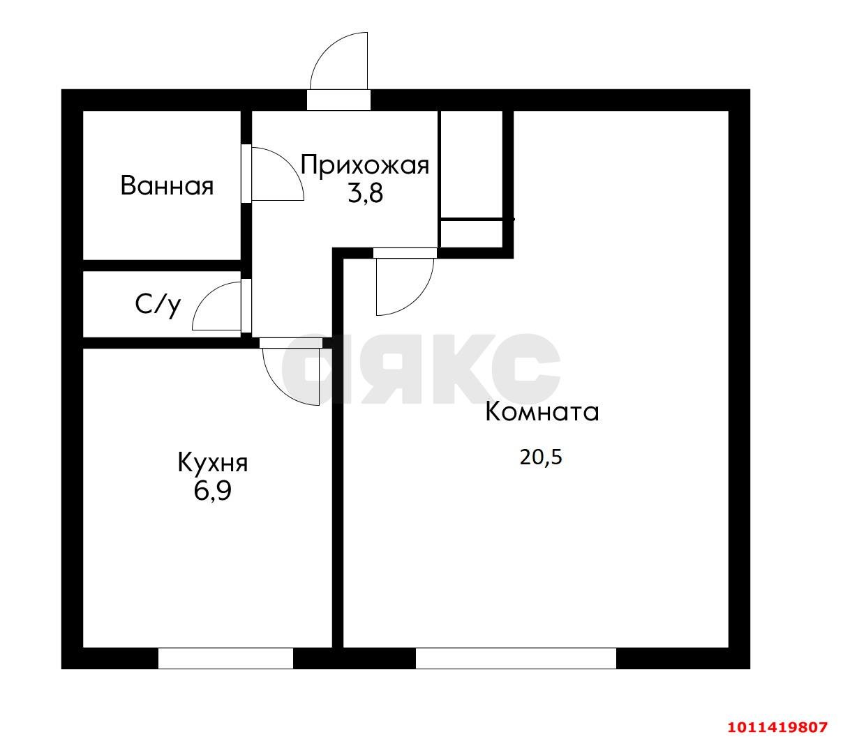 Фото №6: 1-комнатная квартира 35 м² - Краснодар, Центральный, ул. Ведомственная, 8