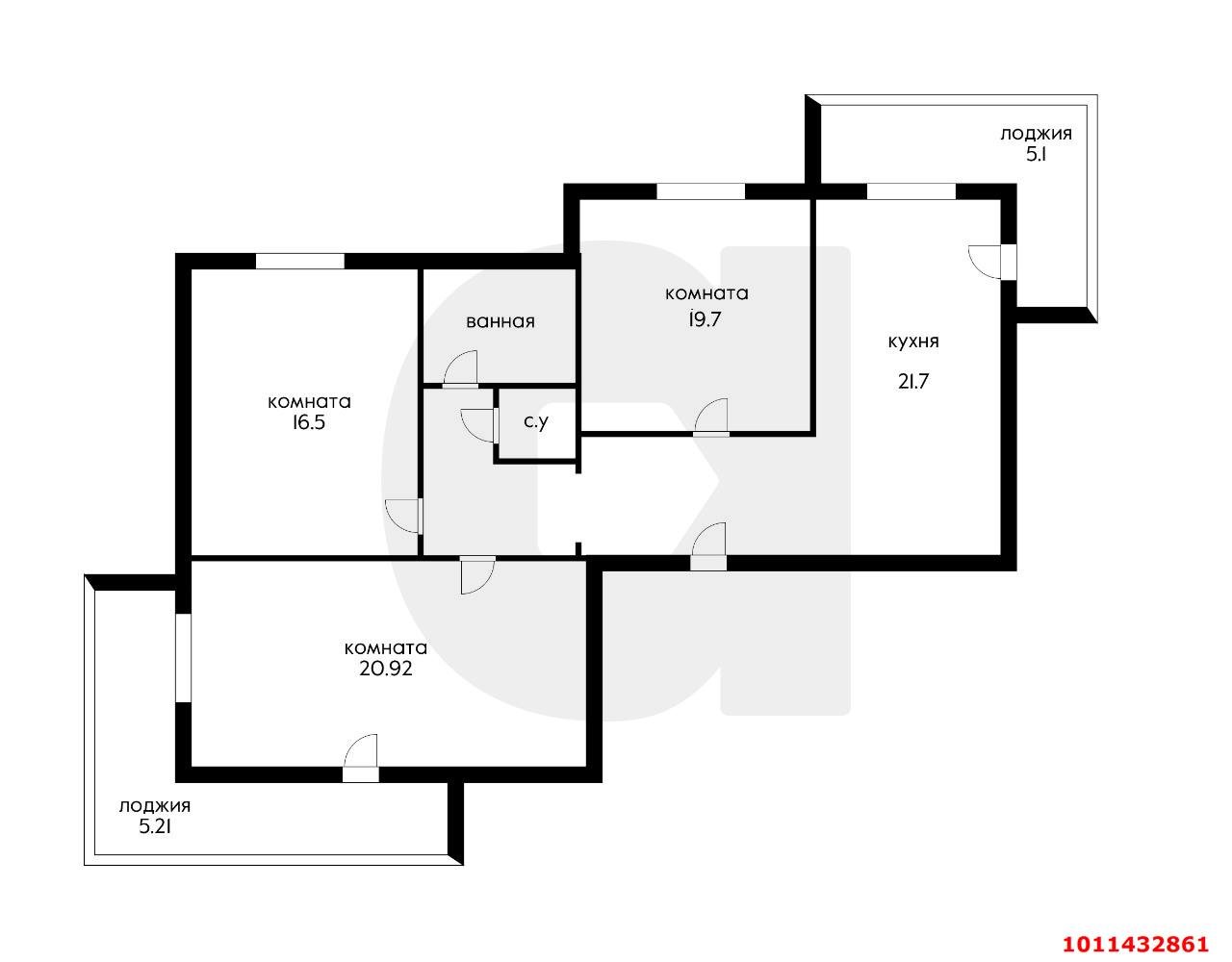 Фото №19: 3-комнатная квартира 99 м² - Краснодар, Черёмушки, ул. Ставропольская, 201