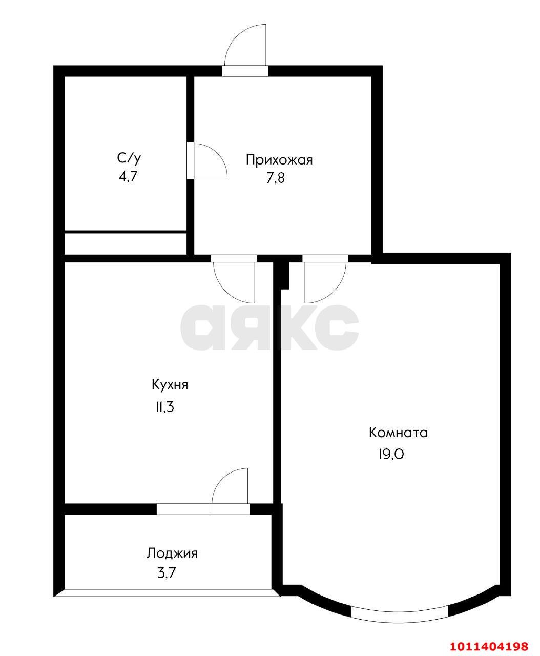 Фото №10: 1-комнатная квартира 45 м² - Краснодар, Школьный, ул. 9 Мая, 48/1к1