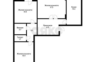 Фото №2: 3-комнатная квартира 90 м² - Краснодар, мкр. жилой комплекс Лиговский, ул. Героя Хабибуллина, 6