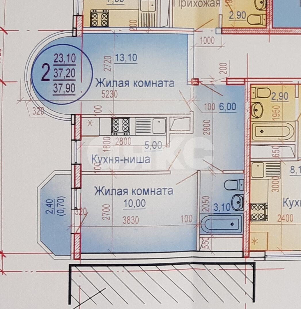 Фото №18: 2-комнатная квартира 38&nbsp;м², 2/3&nbsp;эт. - Горячий Ключ, Развилка, мкр. Дубрава, ул. Ярославского, 132Ск2