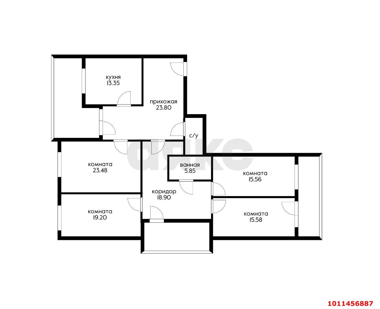 Фото №3: 4-комнатная квартира 158 м² - Краснодар, Черёмушки, ул. Димитрова, 144