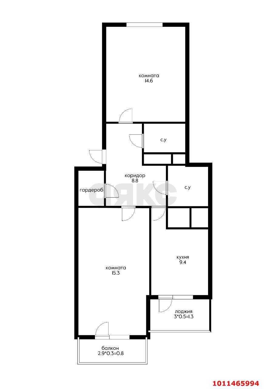 Фото №3: 2-комнатная квартира 59 м² - Краснодар, СНТ Садовод 2, ул. Абрикосовая, 4