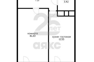 Фото №2: 1-комнатная квартира 46 м² - Краснодар, мкр. жилой комплекс Сказка Град, ул. имени В.Н. Мачуги, 166