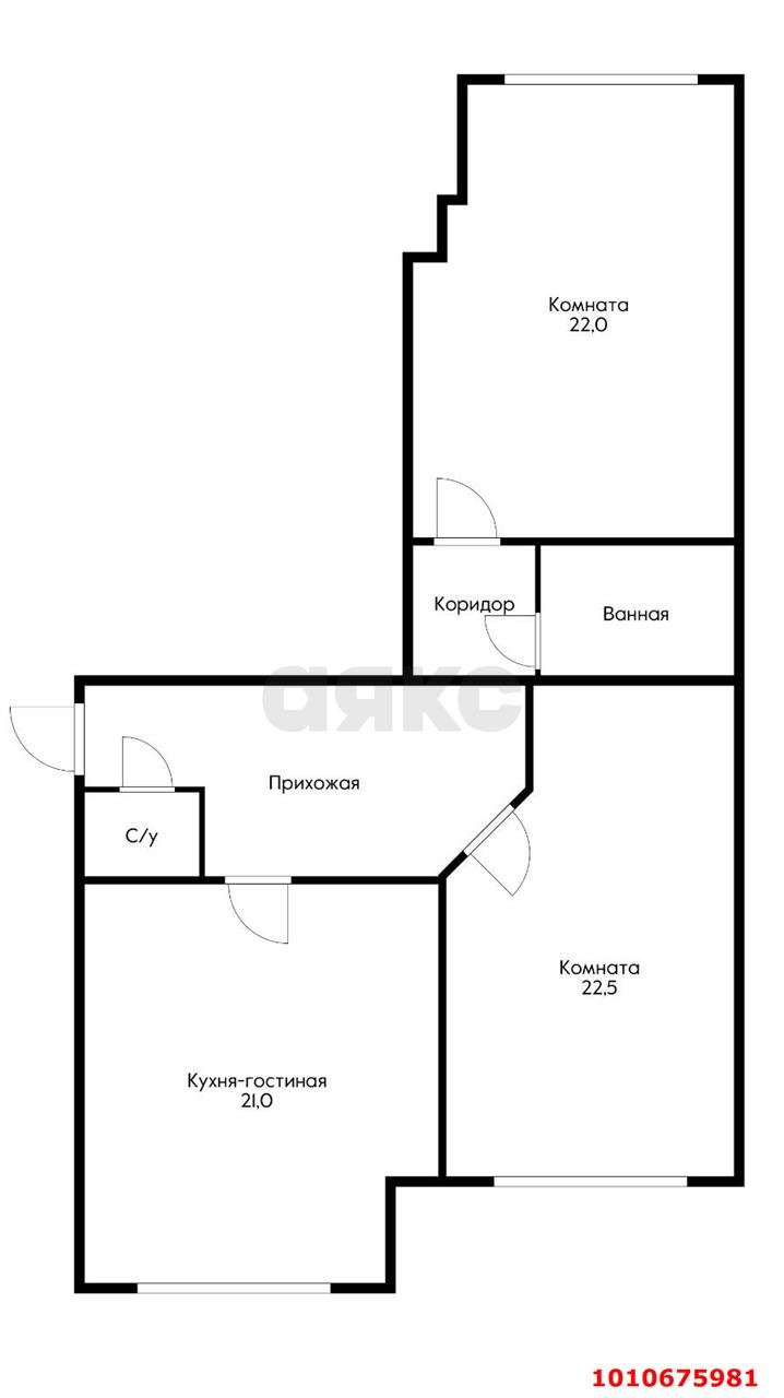 Фото №7: 3-комнатная квартира 74 м² - Краснодар, Табачная Фабрика, ул. Академика Пустовойта, 6