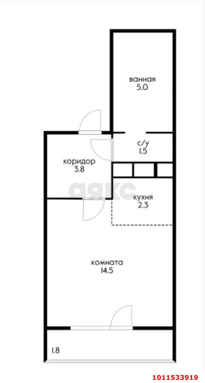 Фото №11: Студия 32 м² - Краснодар, жилой комплекс Спортивная Деревня, ул. Западный Обход, 42/3к4