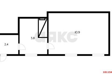 Фото №2: 1-комнатная квартира 17 м² - Краснодар, мкр. Центральный, ул. Гоголя, 85