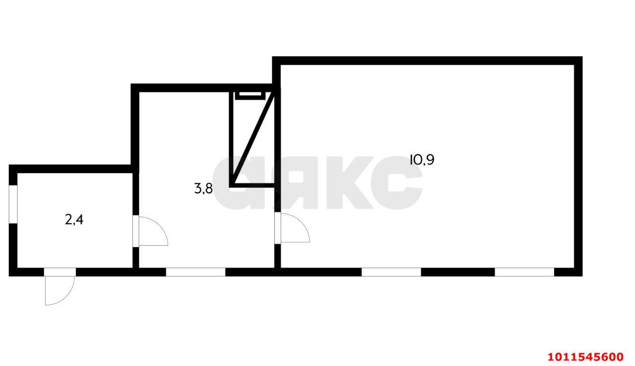 Фото №6: 1-комнатная квартира 17 м² - Краснодар, Центральный, ул. Гоголя, 85