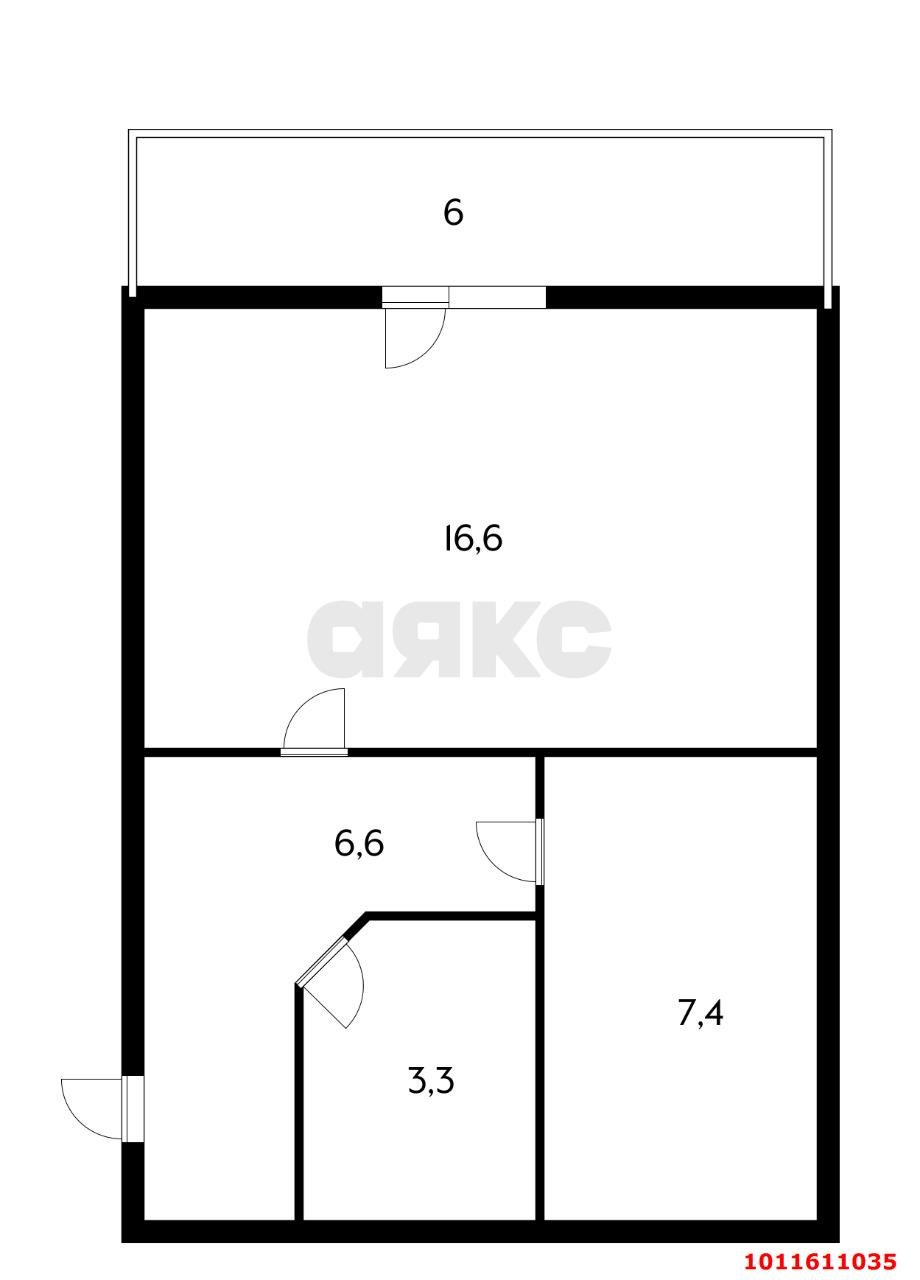 Фото №12: 1-комнатная квартира 37 м² - Российский, Прикубанский внутригородской округ, ул. Тепличная